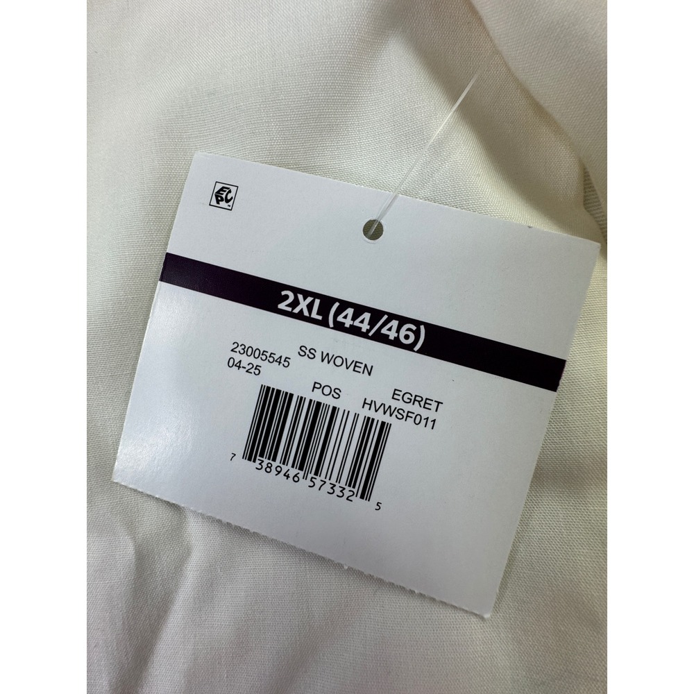 Havanera Co Cubavera Mens 2XL Guayabera Shirt Cream Color Short Sleeve New - Picture 6 of 16
